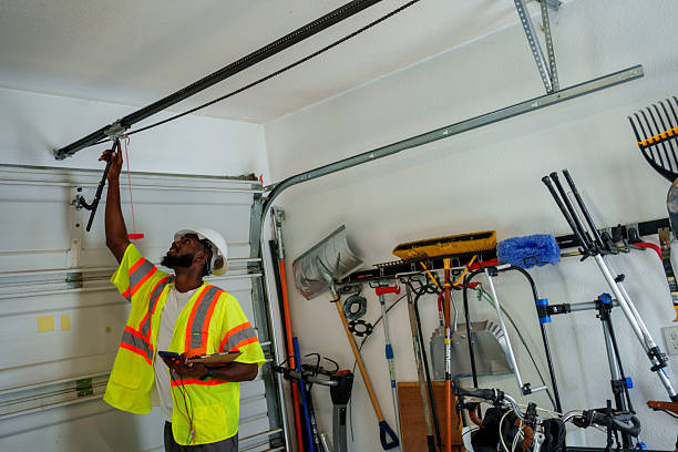 Professional Garage Door Panel Replacement technician working in Harbor Isle, NY
